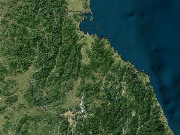 Kangwon Provinsen Nordkorea Lågupplöst Satellitkarta — Stockfoto