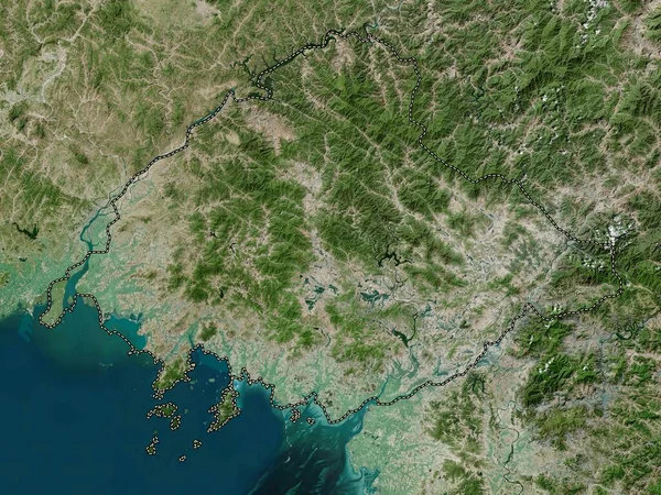 Yongan Bukto Επαρχία Της Βόρειας Κορέας Δορυφορικός Χάρτης Υψηλής Ανάλυσης — Φωτογραφία Αρχείου