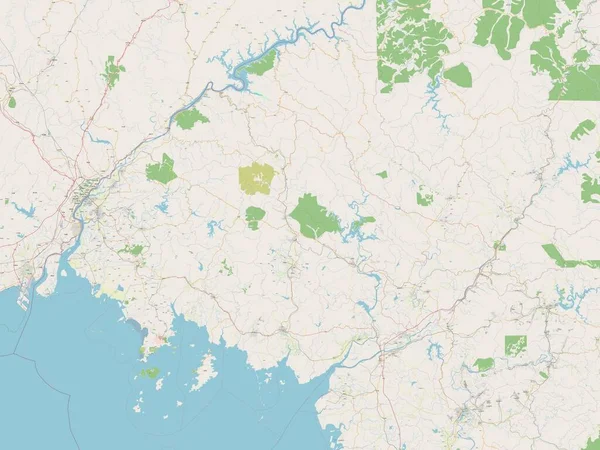 Yongan Bukto Prowincja Korei Północnej Otwarta Mapa Ulic — Zdjęcie stockowe