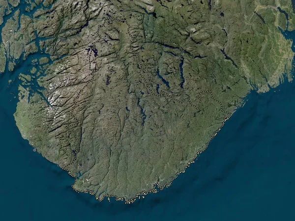 Agder Okręg Norwegii Mapa Satelitarna Niskiej Rozdzielczości — Zdjęcie stockowe