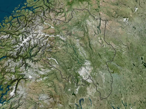 Innlandet Norvégia Megye Nagyfelbontású Műholdas Térkép — Stock Fotó