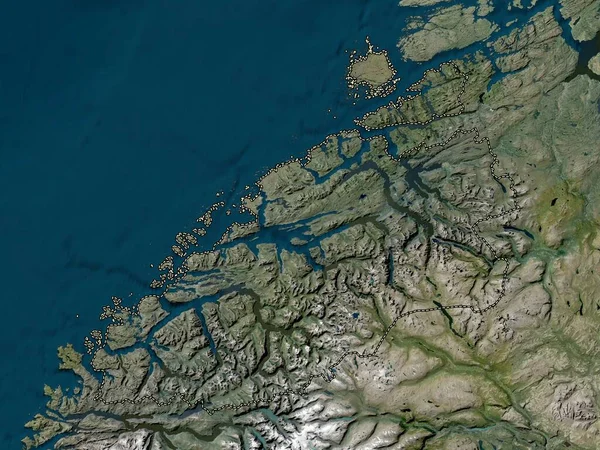 Mre Romsdal Condado Noruega Mapa Satélite Baixa Resolução — Fotografia de Stock