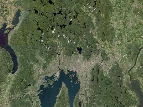 Oslo County Norway Low Resolution Satellite Map — Stock Photo, Image