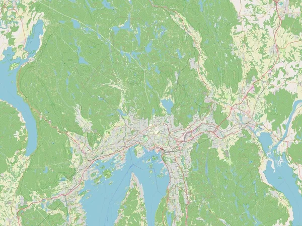 Осло Графство Норвегия Карта Улиц — стоковое фото