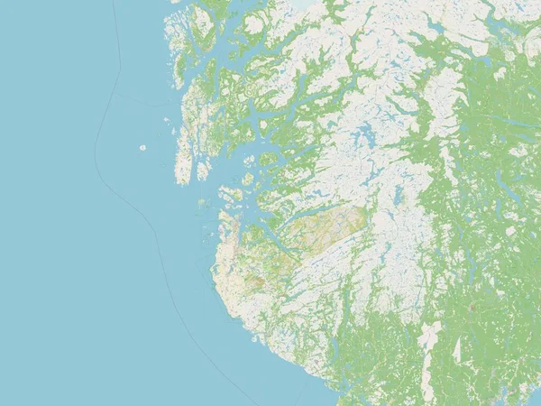 stock image Rogaland, county of Norway. Open Street Map