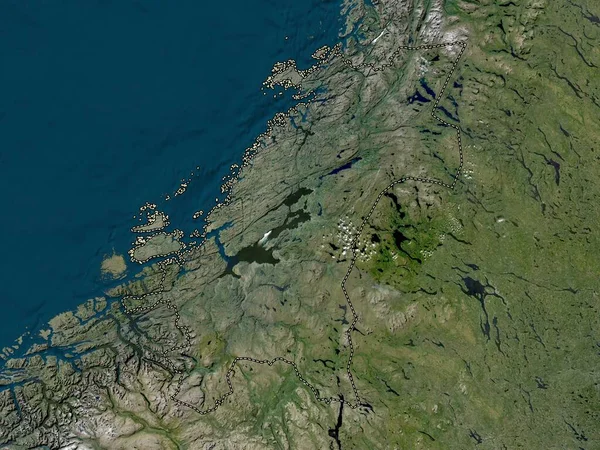 Трнделаг Графство Норвегія Супутникова Карта Низької Роздільної Здатності — стокове фото