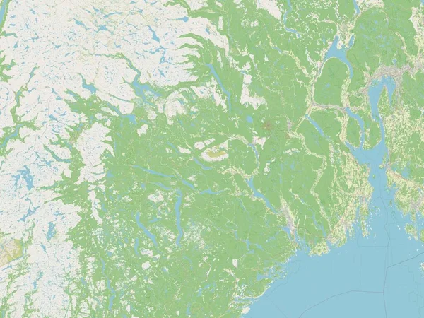Vestfold Telemark Condado Noruega Abrir Mapa Ruas — Fotografia de Stock
