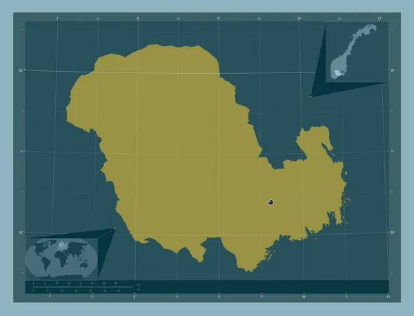 Вестфолд Телемарк Графство Норвегия Твердая Форма Цвета Вспомогательные Карты Расположения — стоковое фото