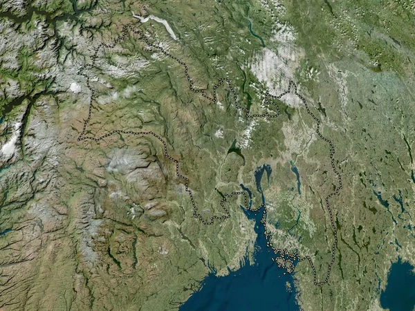 Viken Comté Norvège Carte Satellite Haute Résolution — Photo