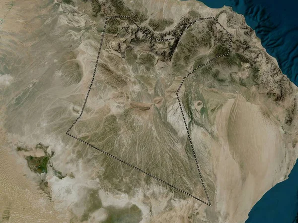 Dakhliyah Región Omán Mapa Satélite Alta Resolución — Foto de Stock