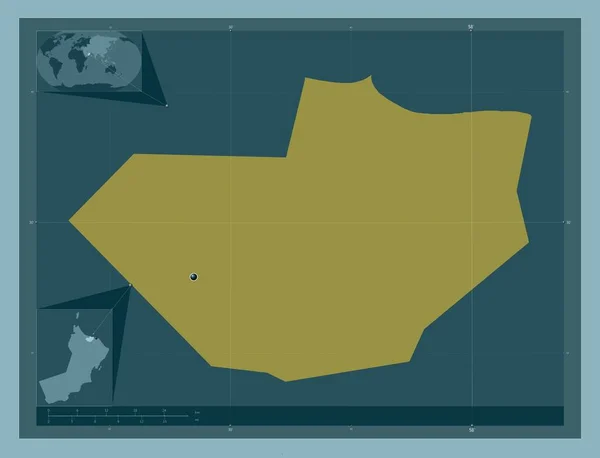 Аль Батина Область Оман Твердая Форма Цвета Вспомогательные Карты Расположения — стоковое фото