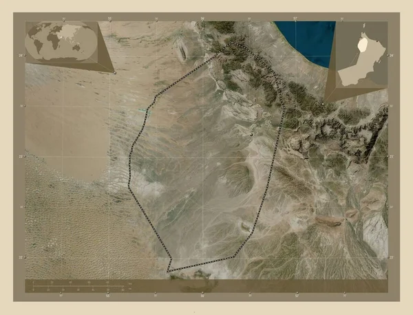 Dhahira Regione Dell Oman Mappa Satellitare Alta Risoluzione Mappa Della — Foto Stock