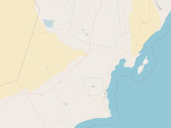 Wusta Region Omanu Otwarta Mapa Ulic — Zdjęcie stockowe