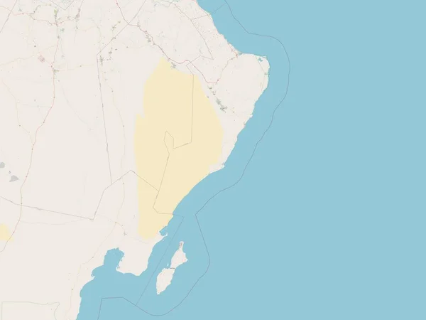 Ash Sharqiyah Sud Regione Dell Oman Mappa Stradale Aperta — Foto Stock