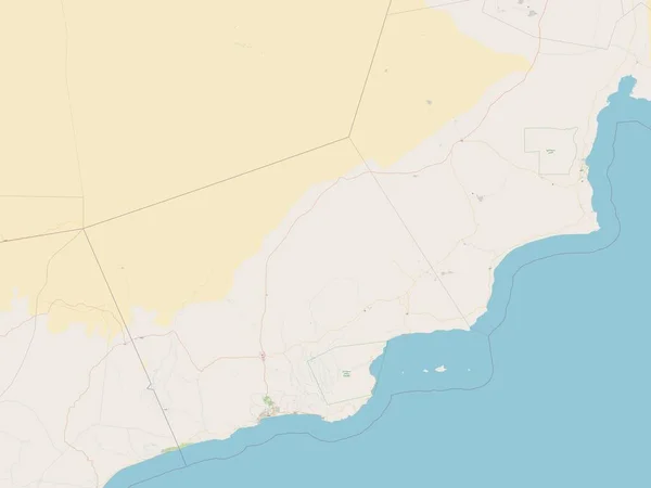 Dhofar Провінція Оман Відкрита Карта Вулиць — стокове фото