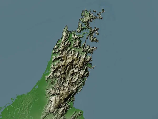Musandam Provincie Omán Výškové Mapy Barevné Stylu Wiki Jezery Řekami — Stock fotografie