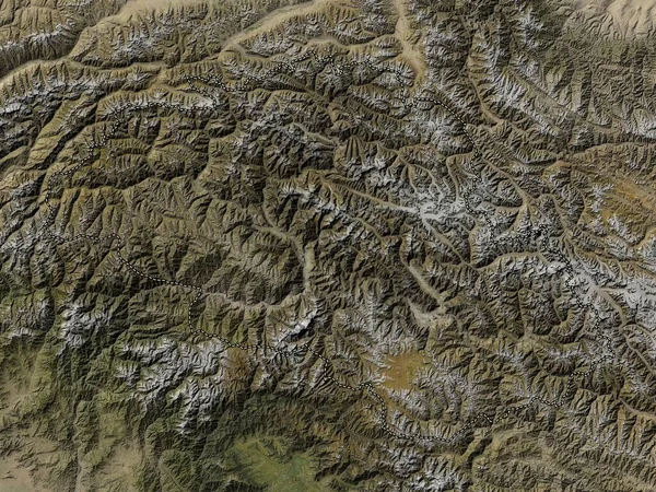 Gilgit Baltistan Centrally Administered Area Pakistan Low Resolution Satellite Map — Stock fotografie