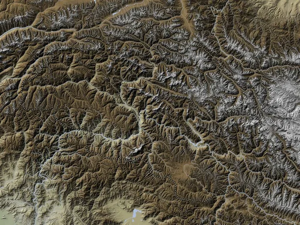 Gilgit Baltistan Centrally Administered Area Pakistan Elevation Map Colored Wiki — Stok fotoğraf