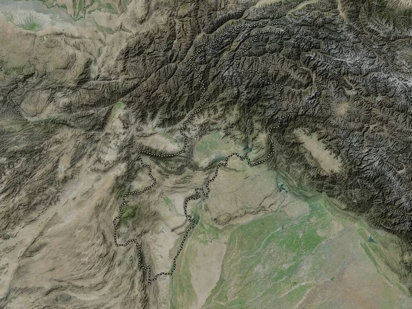 Khyber Pakhtunkhwa Province Pakistan High Resolution Satellite Map — Stockfoto