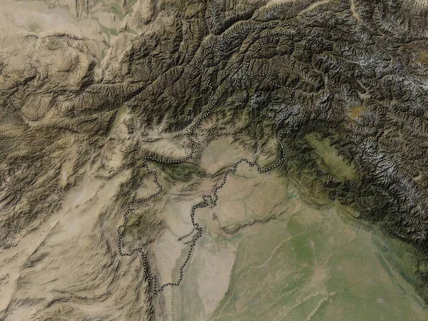 Khyber Pakhtunkhwa Province Pakistan Low Resolution Satellite Map — Stock Photo, Image
