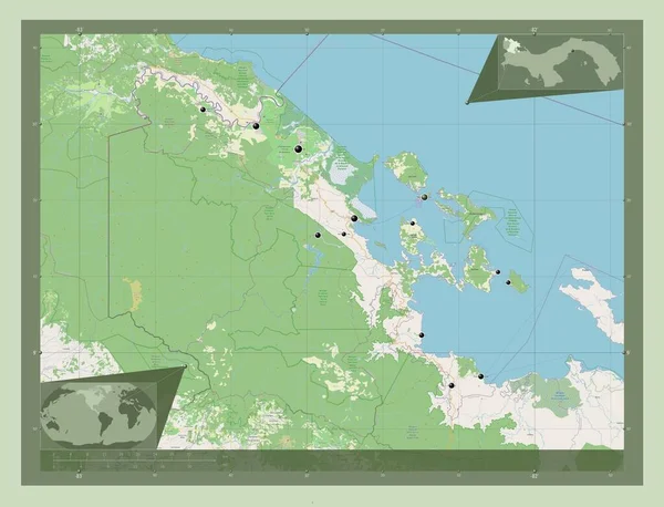 Bocas Del Toro Province Panama Open Street Map Locations Major — Fotografia de Stock