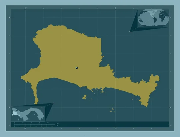 Chiriqui Province Panama Solid Color Shape Corner Auxiliary Location Maps — Stock Fotó