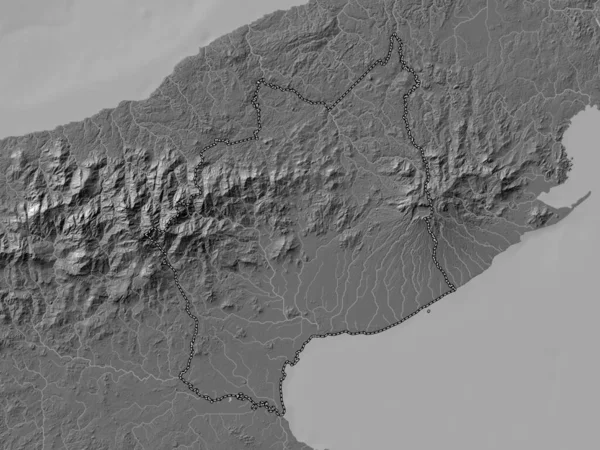 Cocle Province Panama Bilevel Elevation Map Lakes Rivers — Φωτογραφία Αρχείου