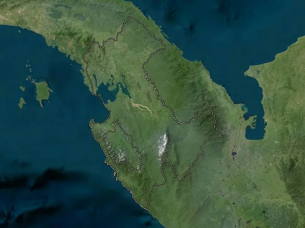 Darien, province of Panama. Low resolution satellite map