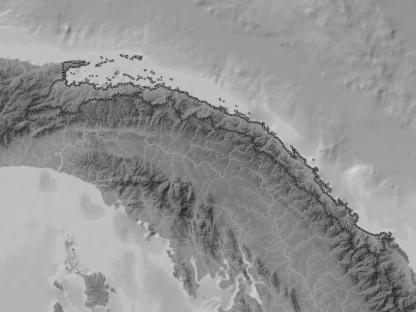 Куна Яла Місцева Територія Панами Грайливою Картою Висот Озерами Річками — стокове фото