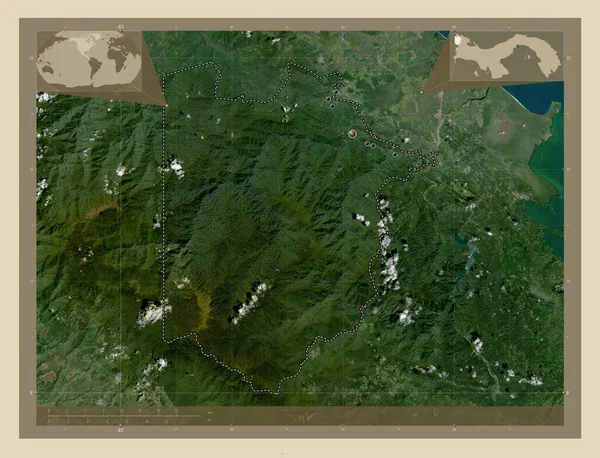 Naso Tjer Comarca Province Panama High Resolution Satellite Map Locations — Fotografia de Stock