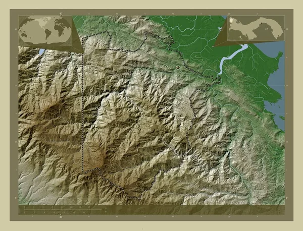 Naso Tjer Comarca Province Panama Elevation Map Colored Wiki Style — Fotografia de Stock