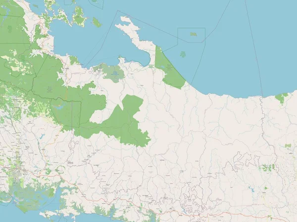 Ngobe Bugle Indigenous Territory Panama Open Street Map — Stok fotoğraf