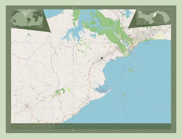 Панама Оесте Провінція Панама Відкрита Карта Вулиць Кутові Допоміжні Карти — стокове фото