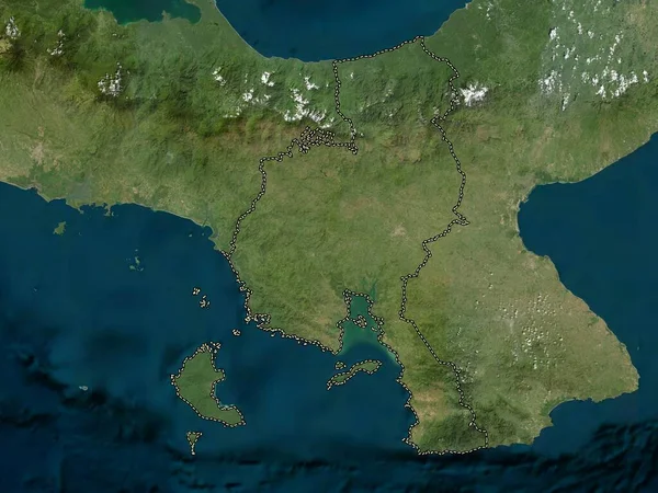 Veraguas Province Panama Low Resolution Satellite Map — Stok fotoğraf