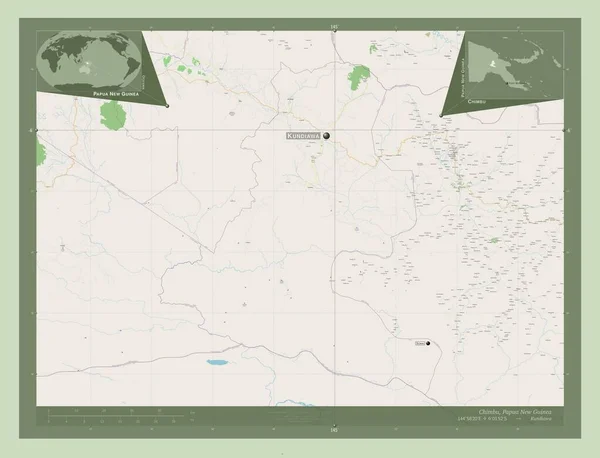 Чимбу Провінція Папуа Нова Гвінея Відкрита Карта Вулиць Місця Розташування — стокове фото