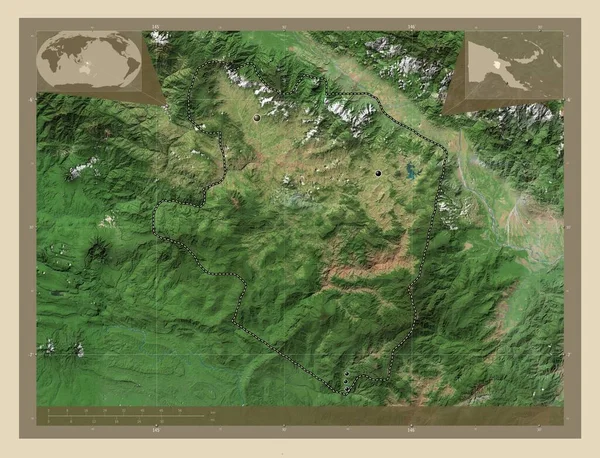 Eastern Highlands Province Papua New Guinea High Resolution Satellite Map — Stok fotoğraf