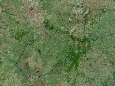 Caazapa, department of Paraguay. High resolution satellite map