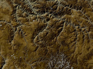 Apurimac, region of Peru. Elevation map colored in wiki style with lakes and rivers