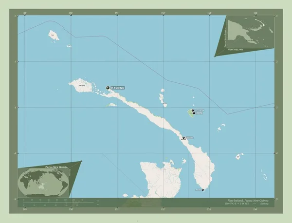 New Ireland Province Papua New Guinea Open Street Map Locations — Stock fotografie
