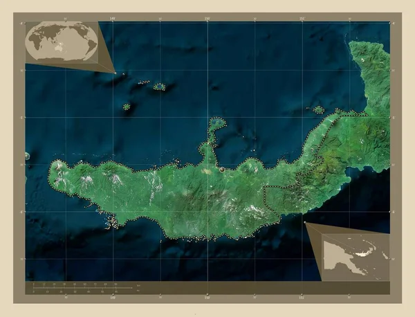 West New Britain Province Papua New Guinea High Resolution Satellite —  Fotos de Stock
