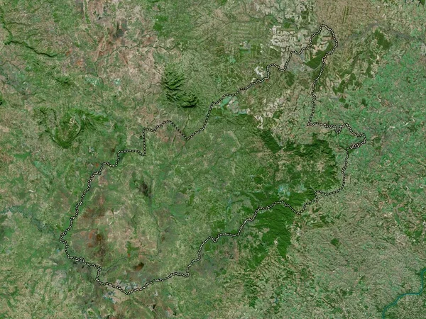 Caazapa Department Paraguay High Resolution Satellite Map — Φωτογραφία Αρχείου