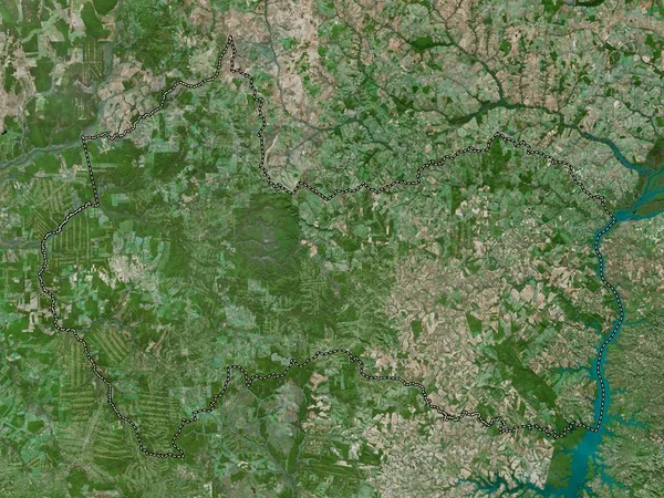 Canindeyu Department Paraguay High Resolution Satellite Map — Φωτογραφία Αρχείου