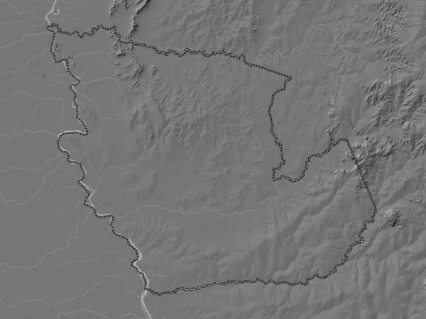 Concepcion Department Paraguay Bilevel Elevation Map Lakes Rivers — ストック写真