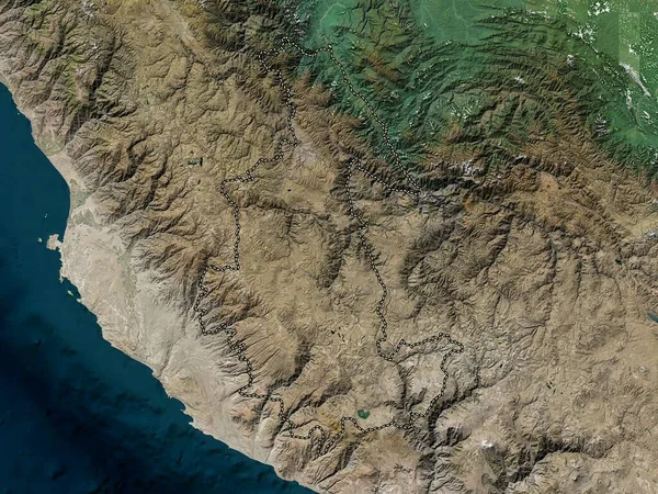 Ayacucho, region of Peru. High resolution satellite map
