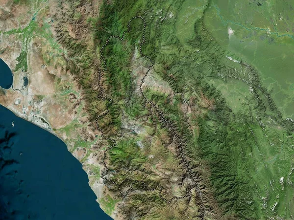 Cajamarca Region Peru High Resolution Satellite Map — Stock Photo, Image
