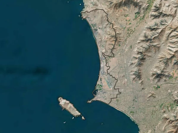 Callao Province Peru High Resolution Satellite Map — Zdjęcie stockowe