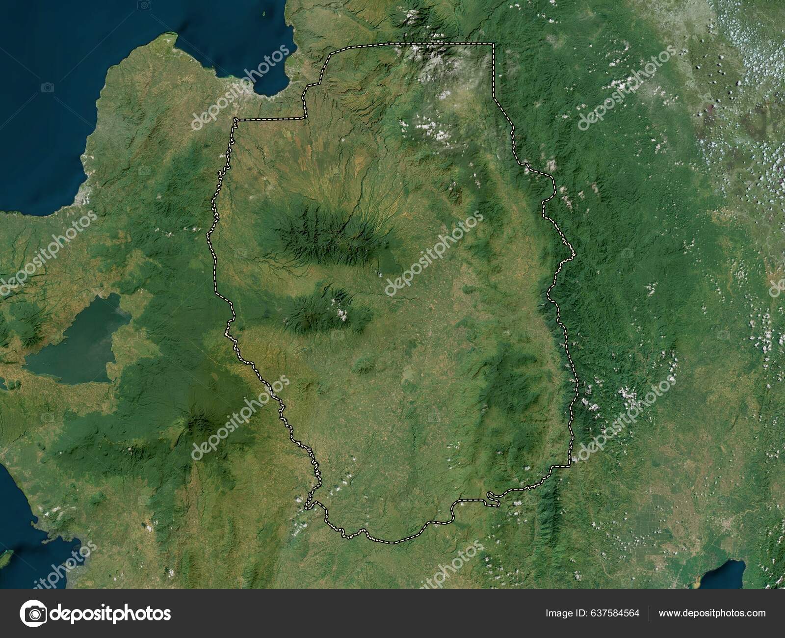 Bukidnon Province Philippines High Resolution Satellite Map — Foto de ...