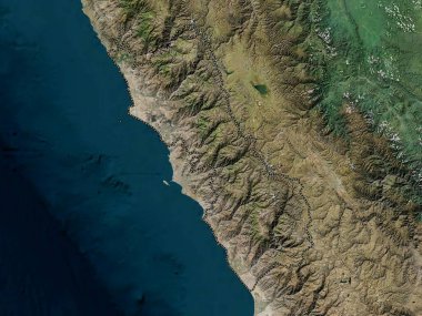 Lima, region of Peru. High resolution satellite map