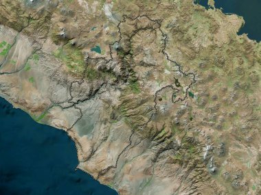 Moquegua, region of Peru. High resolution satellite map