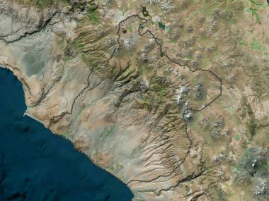 Tacna, region of Peru. High resolution satellite map